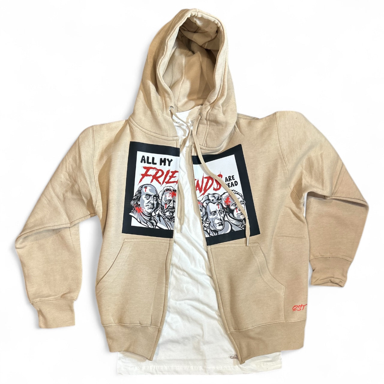 OST ALL MY FREINDS DEAD ZIP UP HOODIES